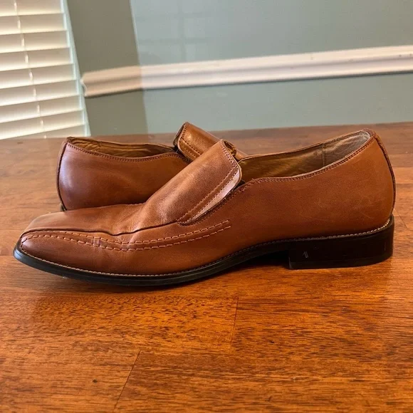 Stacy Adams Men's Hillman loafer Tan Leather Loafers size 10.5 - Picture 5 of 12